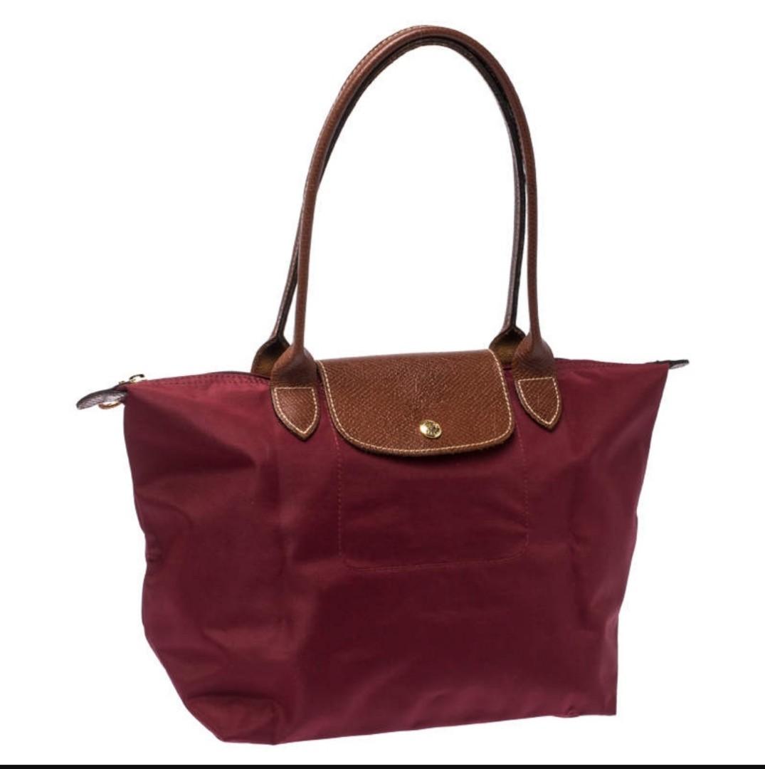 burgundy longchamp bag