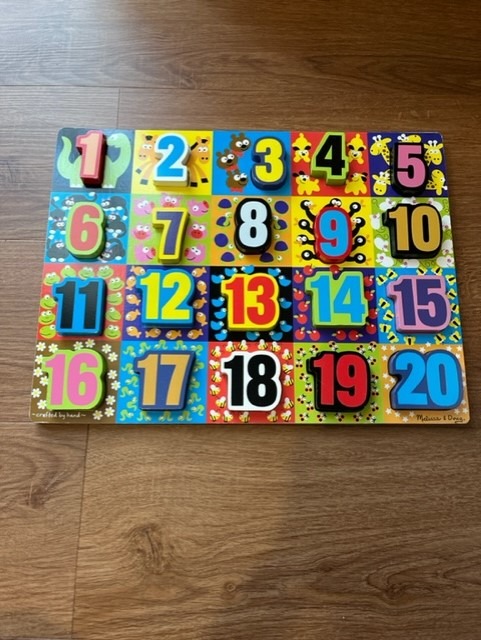 Melissa and Doug Jumbo Numbers Chunky Wooden Puzzle Babies Kids
