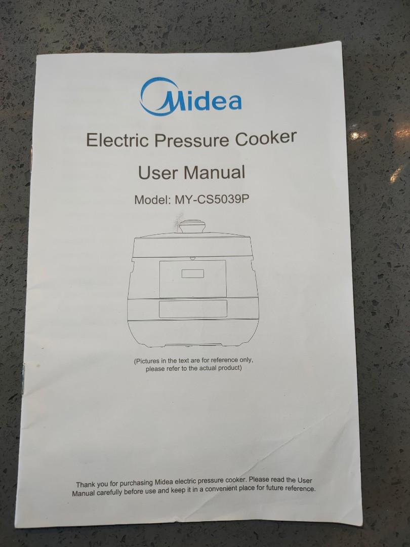 Midea Pressure Cooker 5L (English version) with User Manual, TV & Home