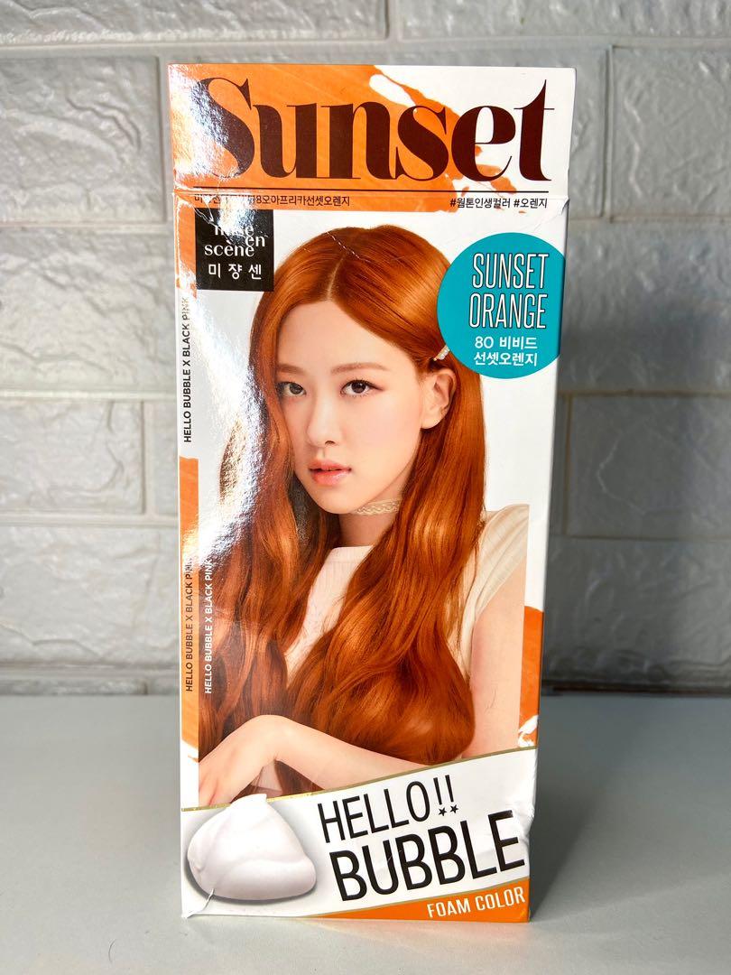 Mise en Scene Hello Bubble Foam Color - Sunset Orange (Category: Hair) located in San Pedro. Submitted by juicyclub (Listing ID 1121375478, Image 2). Description: Brand New Mise En Scene Hello Bubble Foam Color in Sunset Orange 🧡 Expiration date: 2024 🧡 “Shampoo type”, easy to apply 🧡 1 box is enough for thick hair .