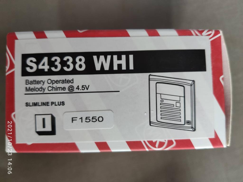 MK Door Bell Chime Battery Operated S4338, Furniture & Home Living