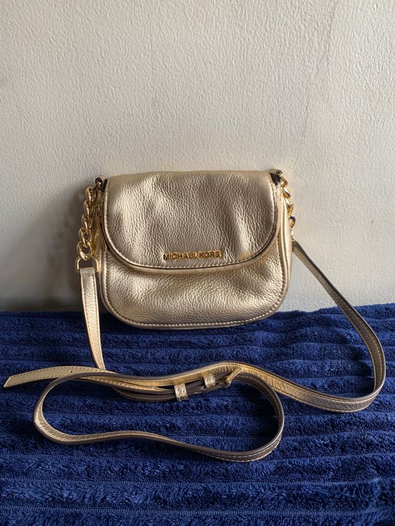 MK Gold Sling Bag, Women's Fashion, Bags & Wallets, Crossbody Bags on
