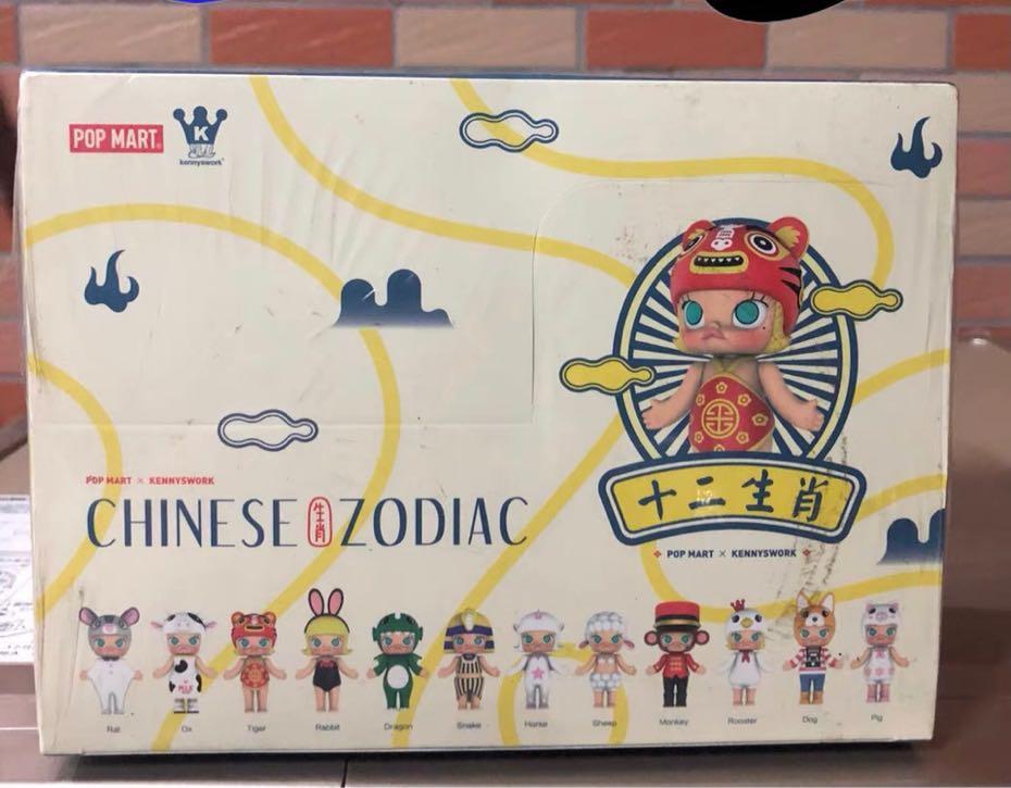 Molly 原盒十二生肖系列popmart 盲盒Chinese Zodiac, 興趣及遊戲, 玩具