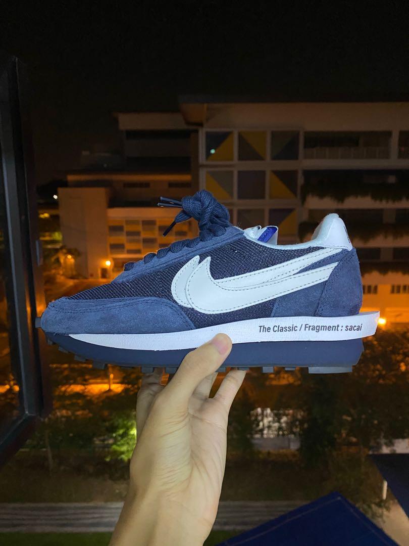 sacai x fragment navy blue LD waffle 