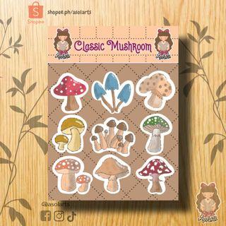Mushroom Collection Sticker Sheet for journal/planner/diary