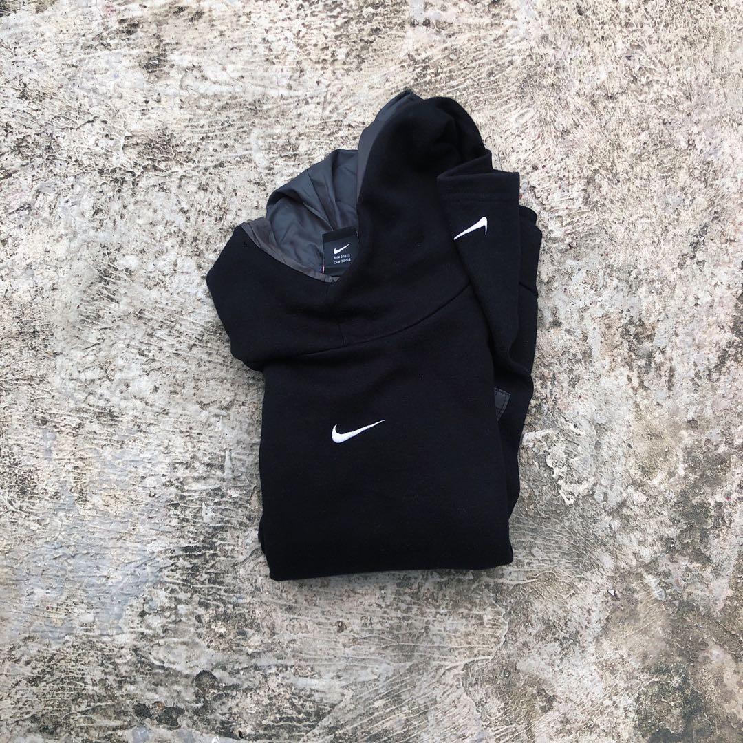 Nike center swoosh embroidery turtleneck hoodie