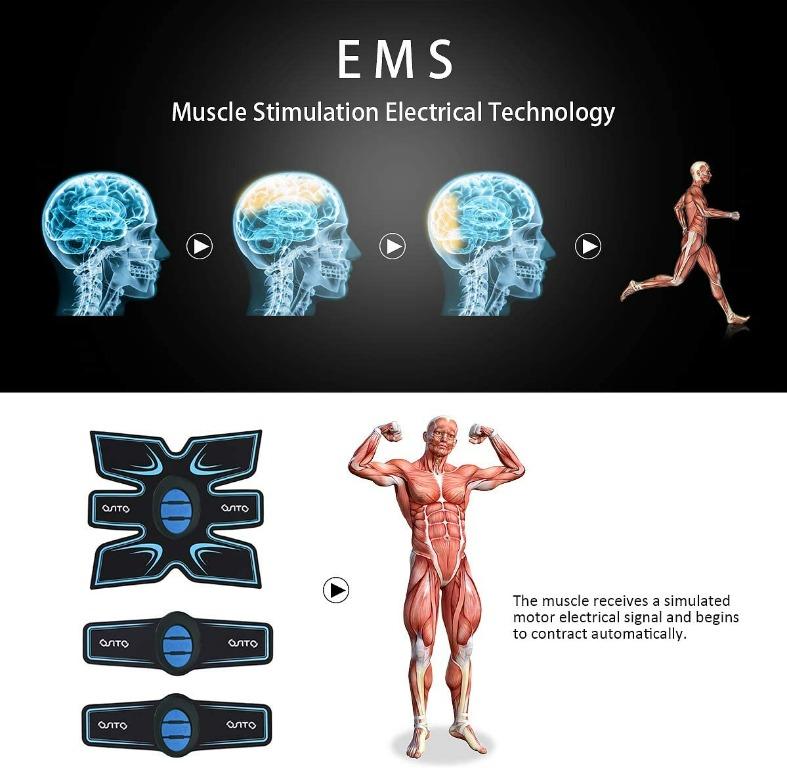 OSITO Smart Abdominal Stimulator for Abs with 10 Extra Gel Pads Muscle Training Gear for Men and Women