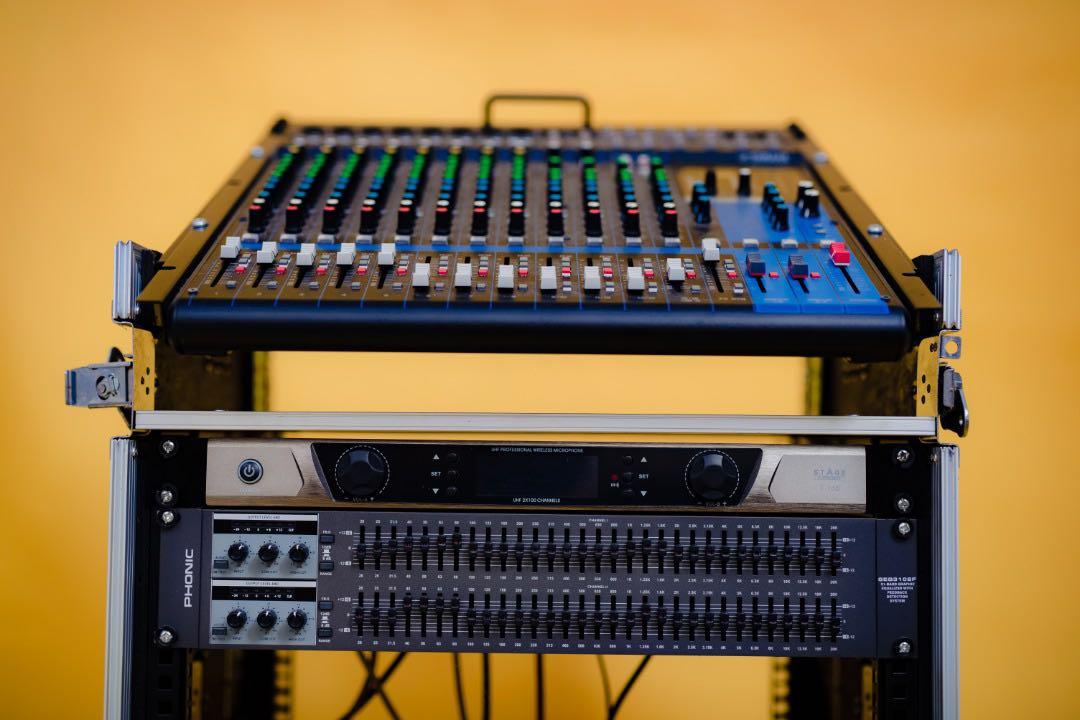 PA System Complete Set Mixer Speaker Equalizer Wireless Microphone Power Amplifier
