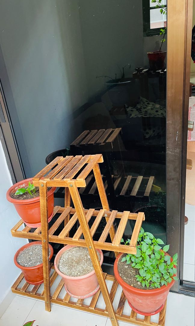 Plants Rack 3 layer (90cms height), Furniture & Home Living, Gardening ...