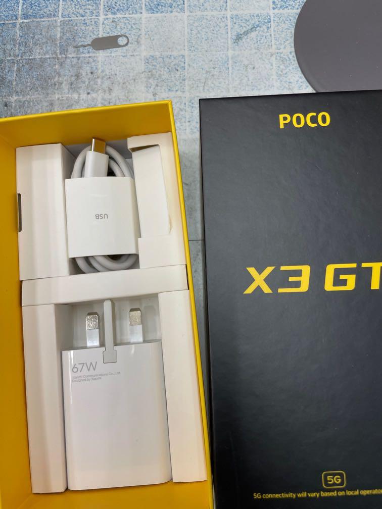 Poco x3 gt 5g 8+256gb 黑色全套, 手提電話, 手機, Android 安卓手機