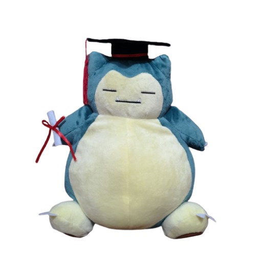 Pokemon Snorlax Graduation Bear Convocation Gift Plush Toy, Hobbies ...