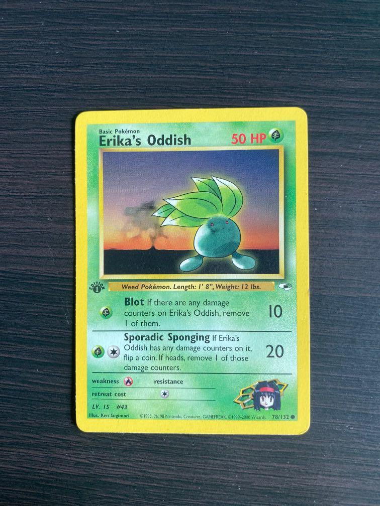 1995 oddish pokemon card CGC 9 Oddish 63/82 Pokemon Team Rocket 1st Edition – FNT Collectibles main image 1
