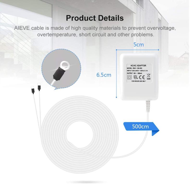 Power Supply for Nest Video Doorbell,AIEVE Power Adapter Transformer for Google Nest Hello Video