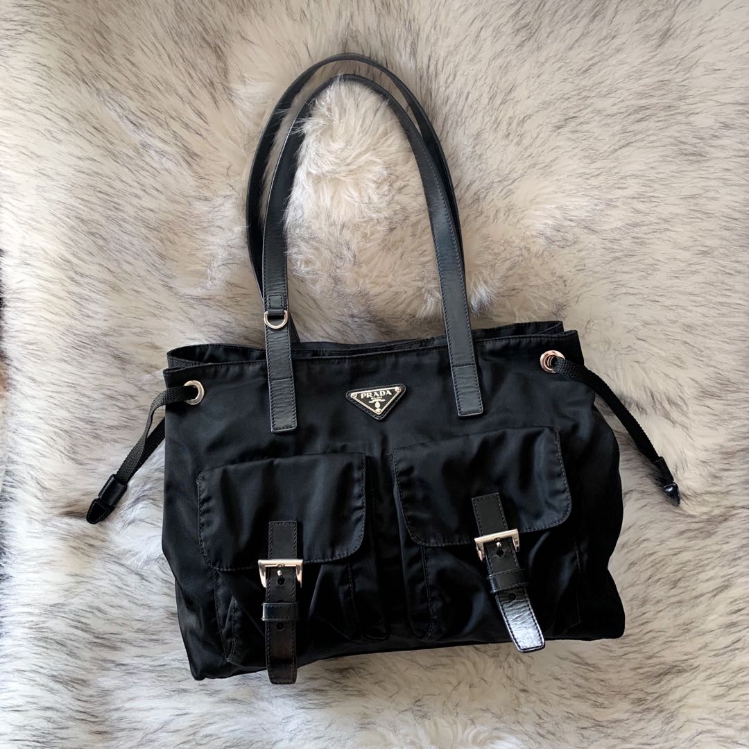 Prada 2 pocket Tote bag, Luxury, Bags & Wallets on Carousell