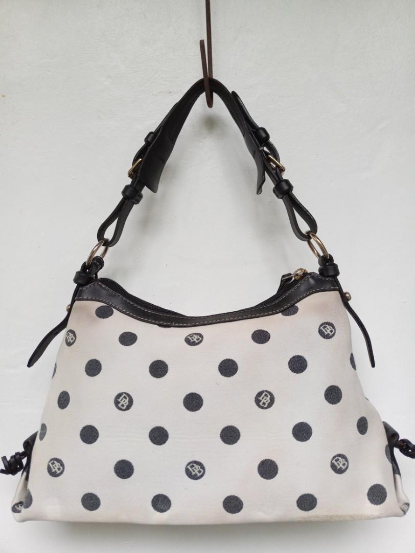 Dooney and bourke black and shop white polka dot