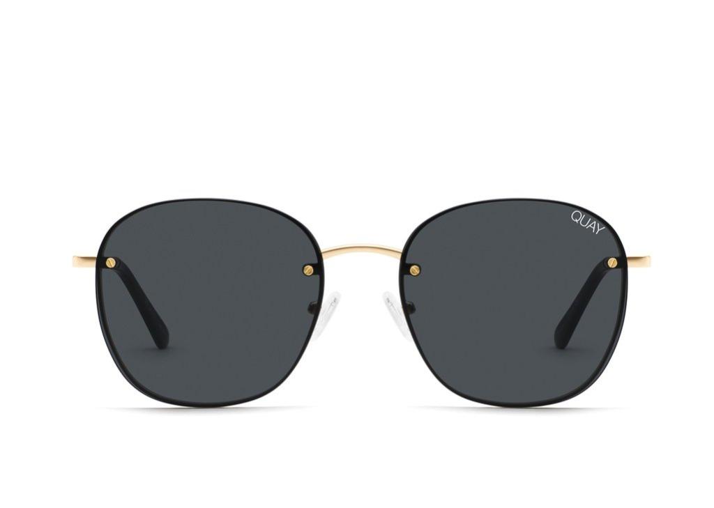 Quay Sunglasses - JEZABELL RIMLESS (Category: Sunglasses & Eyewear) located in Pasig City. Submitted by shopthads (Listing ID 1121218330, Image 1). Description: Quay Sunglasses - JEZABELL RIMLESS PRODUCT DESCRIPTION: The same cool, oversized classic round you love is now even more minimalistic. Meet JEZABELL RIMLESS. These sunnies are all shade, reinforced with a gold metal backing and touch of detailing with a gold metal bridge. T.H.0453 .