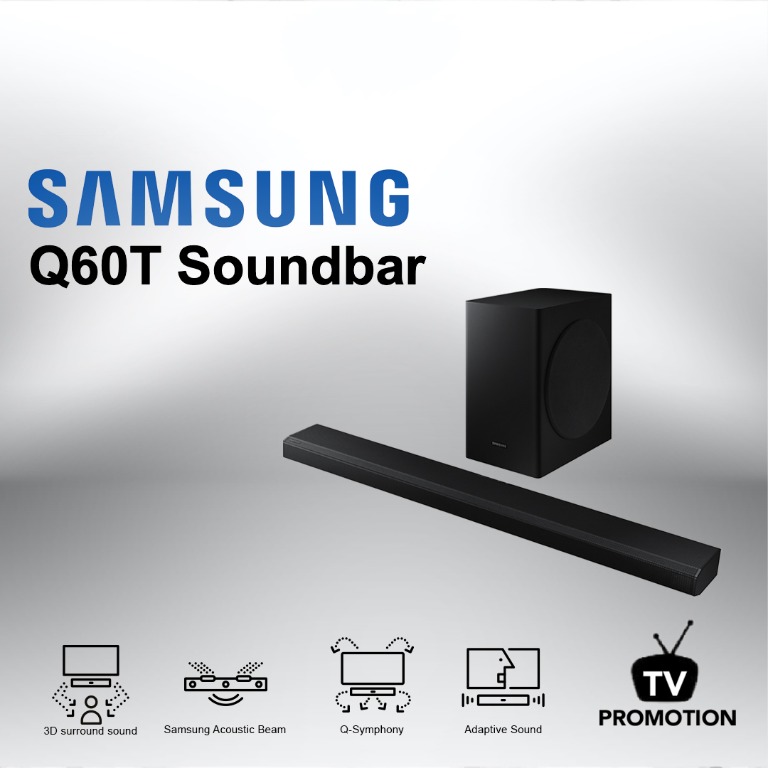 SAMSUNG Q60T SOUNDBAR [HWQ60T], Audio, Soundbars, Speakers