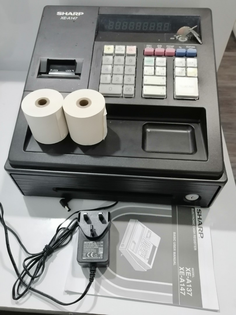 SHARP XE-A147-BK Electronic Cash Register Machine