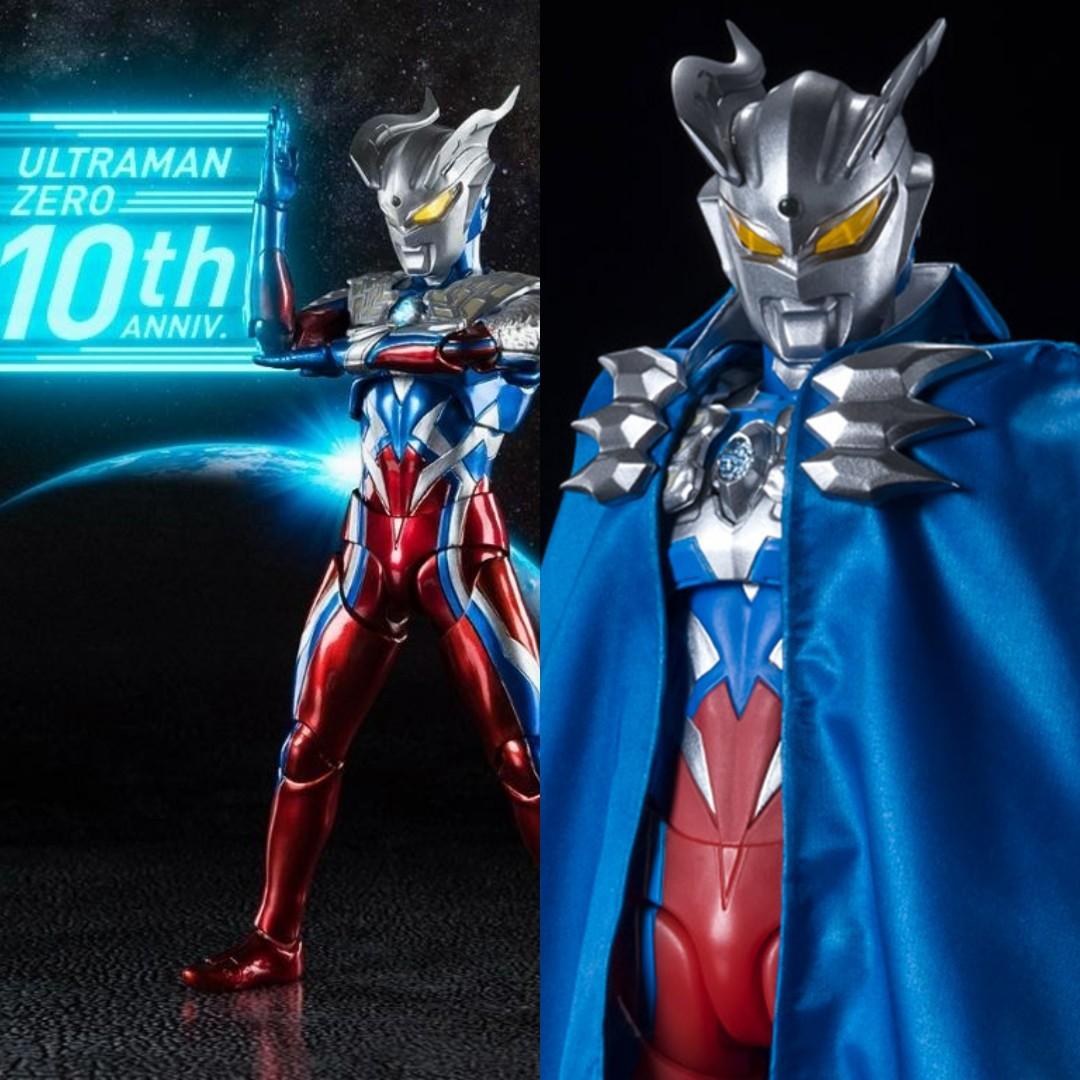 全新shf ultraman zero 10th anniversary+mantle, 興趣及遊戲, 玩具