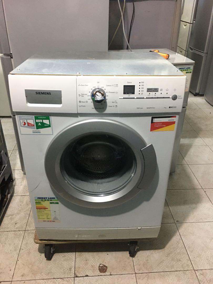新凈新款siemens 西門子iq300 前置式洗衣機 7kg 1000轉 分鐘 Wm10e362hk 家庭電器 洗衣機及乾衣機 Carousell