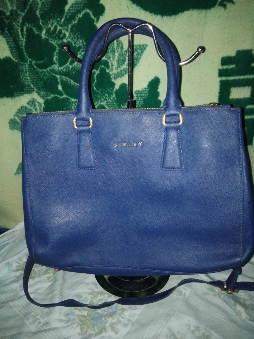 Sisley Dark Blue Two way Bag Luxury Bags Wallets on Carousell