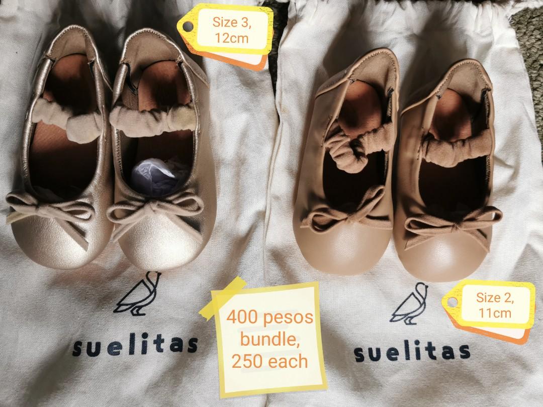 Suelas baby shoes (Category: Babies & Kids Fashion) located in Marikina City. Submitted by stacey_yui (Listing ID 1121225496, Image 1). Description: Suelas shoes, preloved, good condition. Slightly negotiable for sure buyer.