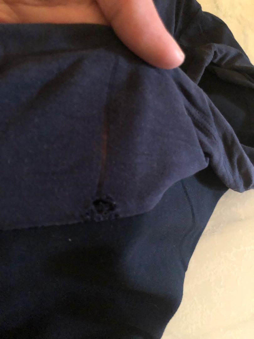 Take 2 Buntis maternity pants (Category: Maternity wear) located in Mercedes. Submitted by SusMom (Listing ID 1121312322, Image 2). Description: Navy blue with flaw size M Cream size on tag XL but fits S only.