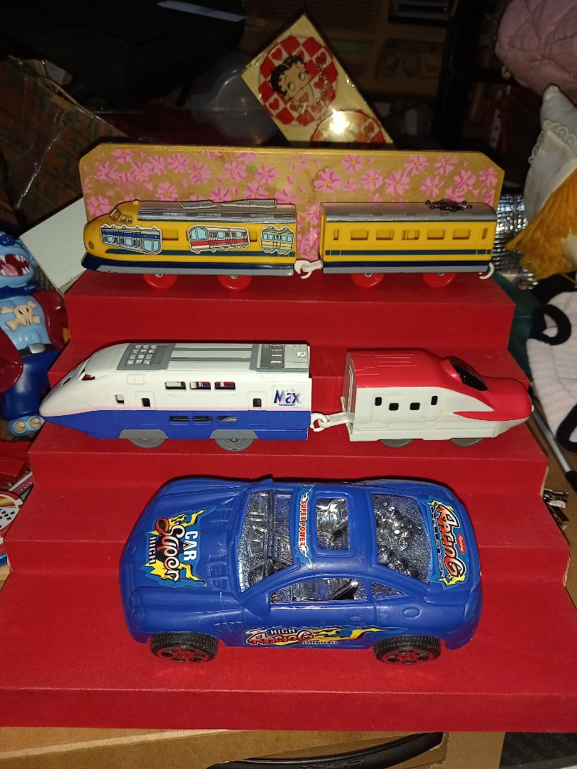Tomy Bullet Trains and Sport Car, Hobbies & Toys, Toys & Games on Carousell