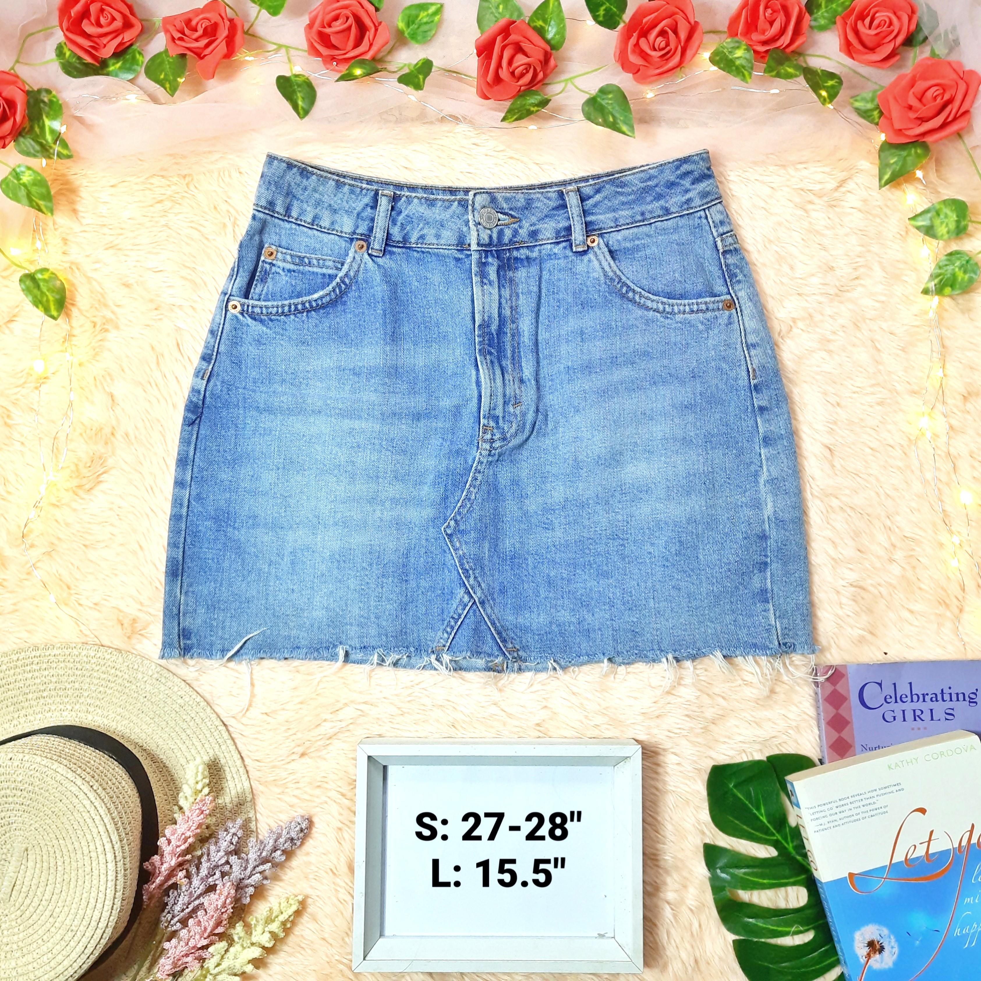 Topshop denim skirt, Women's Fashion 