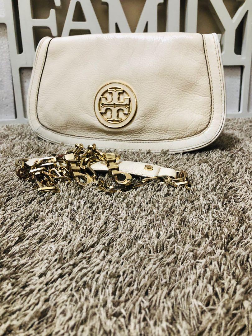 TORY BURCH AMANDA SLING WHITE, Luxury, Bags & Wallets on Carousell
