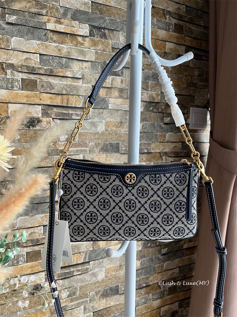 T Monogram in Jacquard with Fine Leather Trim Zip Camera Bag (Tory Burch  79356), Women's Fashion, Bags & Wallets, Cross-body Bags on Carousell