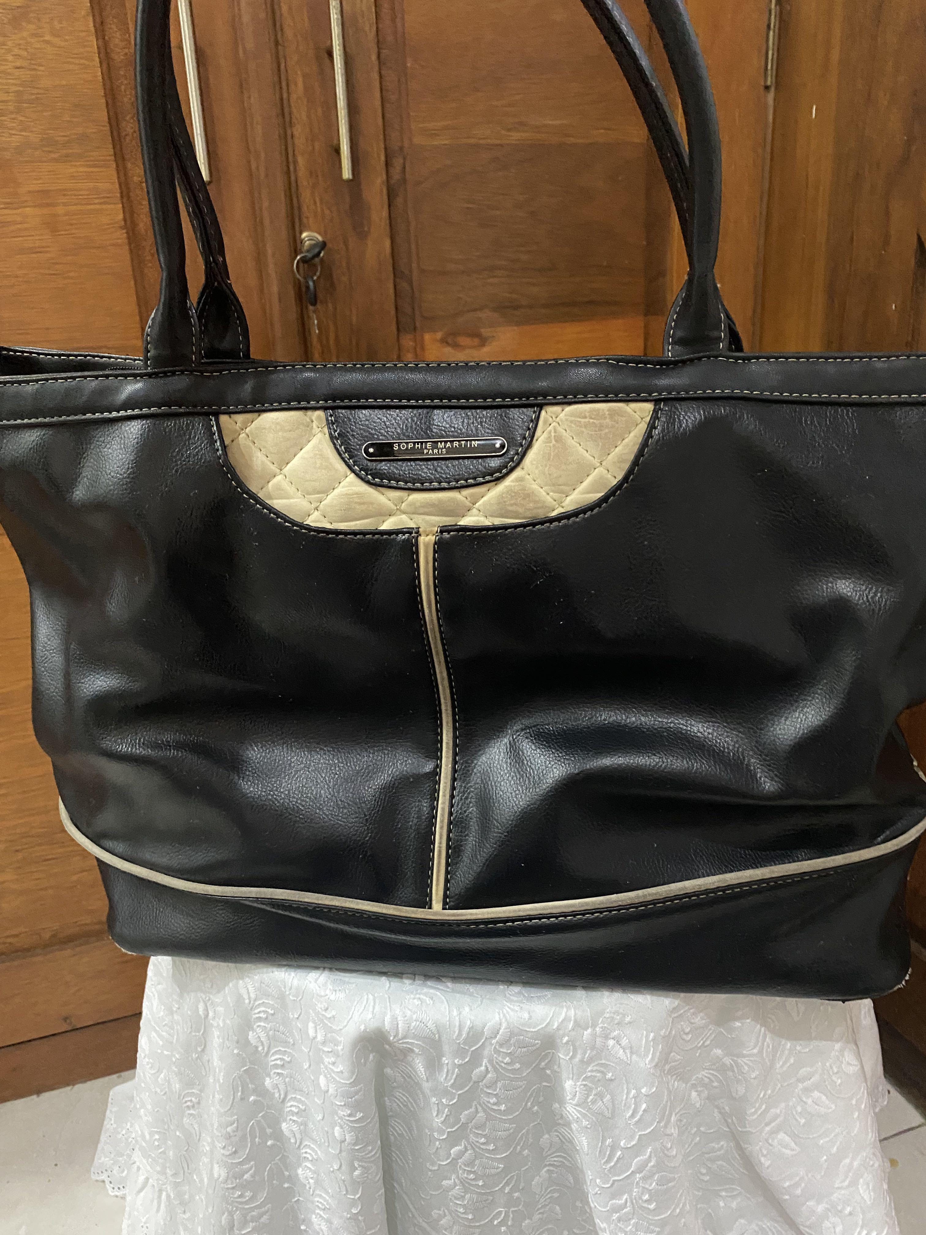 Tote Bag Hitam Sophie Martin, Fesyen Wanita, Tas Dompet di Carousell