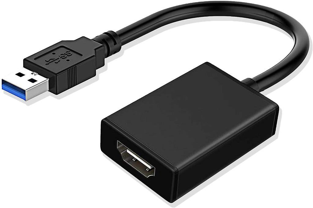 Adaptador USB a HDMI no compatible con Mac, Chorm OS adaptador USB 3.0/2.0 a HDMI Full HD 1080P Video y Audio Cable Adaptador Multi-Display Convertidor Compatible con Windows 7/8/10 