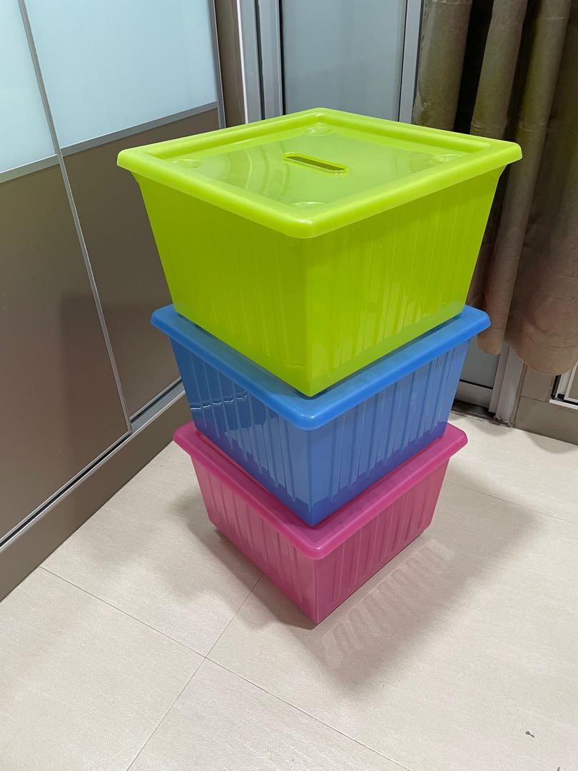 Used IKEA Kids Storage Box With Wheels, Furniture & Home Living, Home