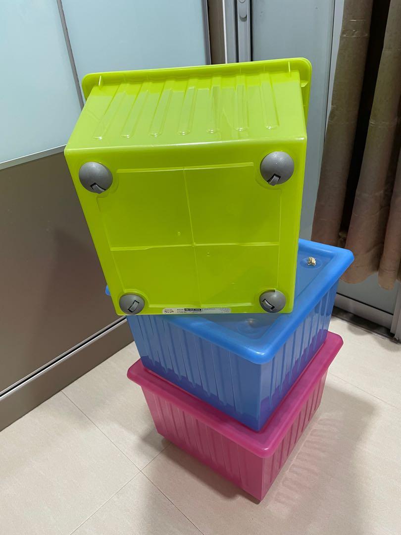 Used IKEA Kids Storage Box With Wheels, Furniture & Home Living, Home Improvement & Organisation