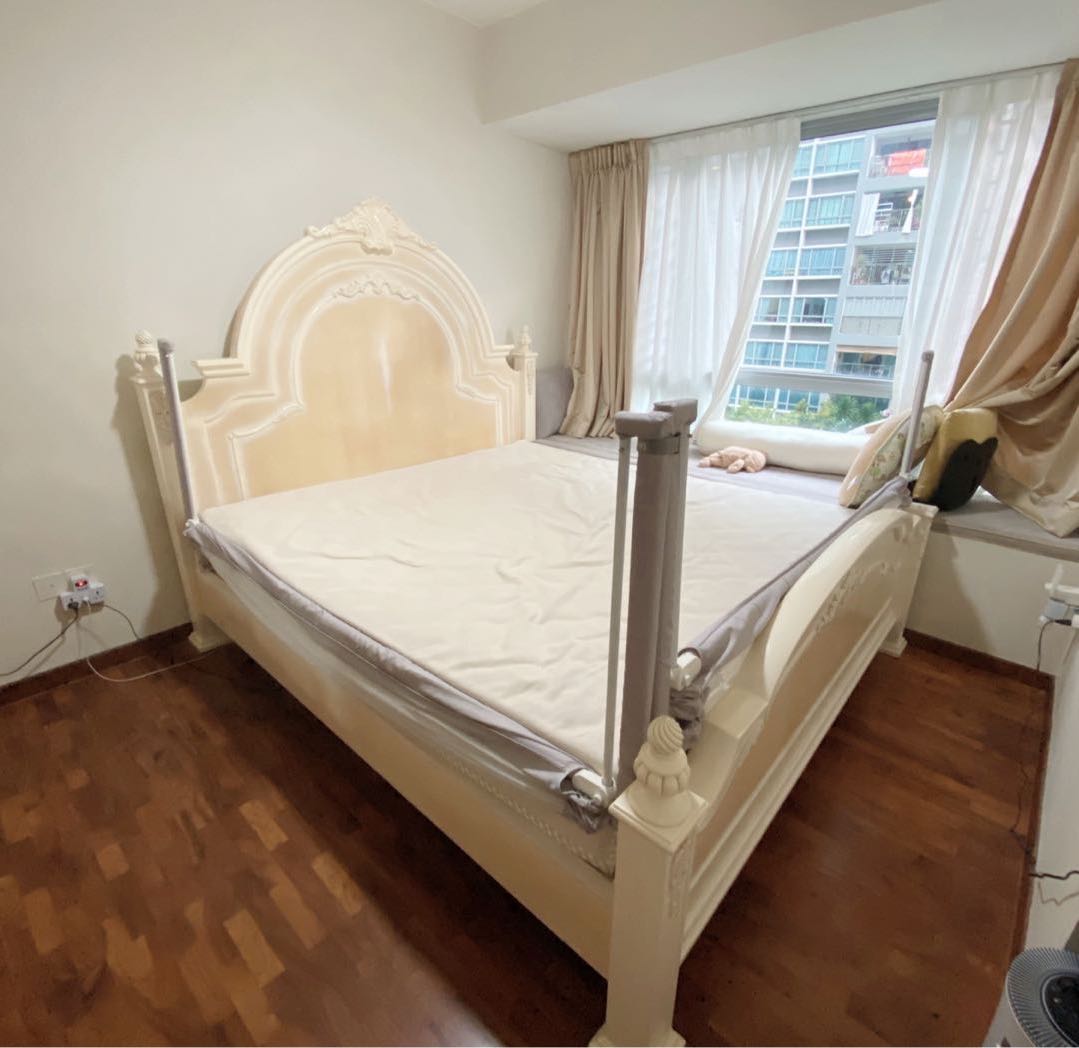 Moving Out Clearance Victorian Style King Size Bed Frame Furniture Home Living Frames Mattresses On Carou Moving Out Clearance Victorian Style, King Size Victorian Bed
