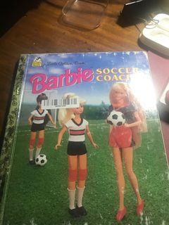 VINTAGE 1995 Barbie Little Golden Book (Barbie Soccer Coach)