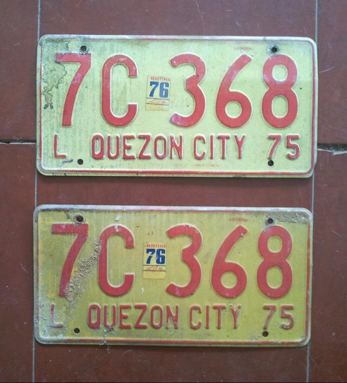 Vintage Quezon City 1975 Plate Number / 09179187427, Announcements on