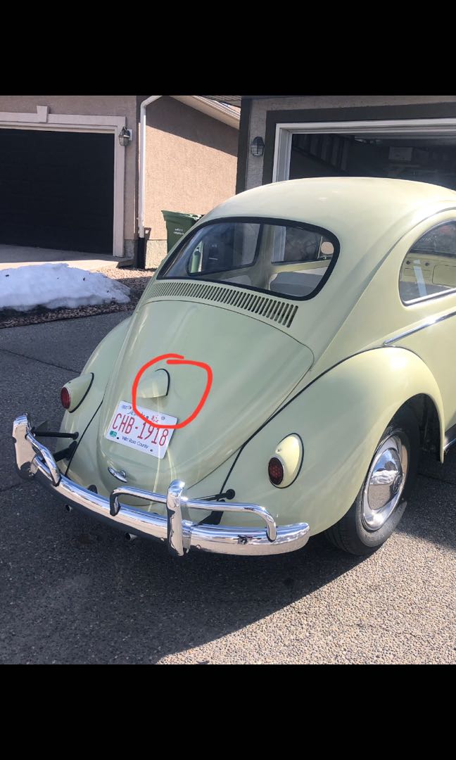 Vw beetle license plate dome and light, Car Accessories, Accessories on