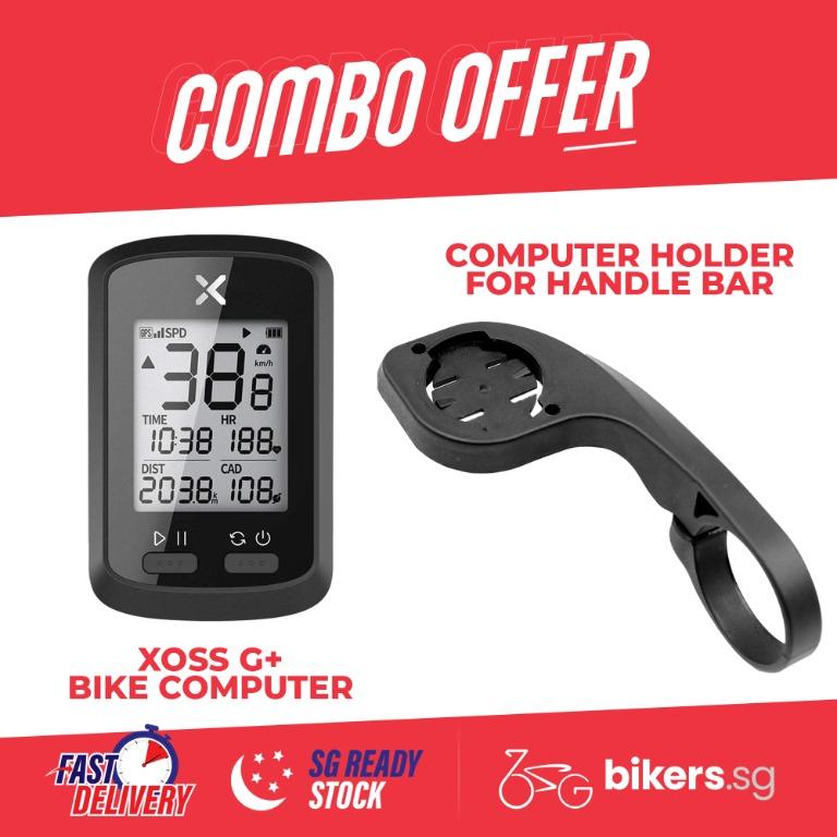 Bundle Deal XOSS G Plus G GPS Bike Computer including FREE Outfront Garmin Mount kit