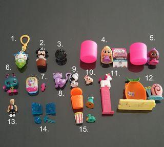 15 assorted mini collectible figures toys Monster High Disney Barbie Yokai Watch