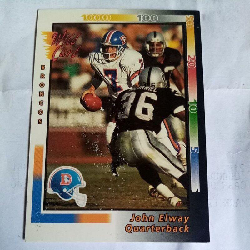 1992 John Elway Denver Broncos Wild Card Rookie NFL Sports Football Trading  Card, Hobbies & Toys, Memorabilia & Collectibles, Vintage Collectibles on  Carousell