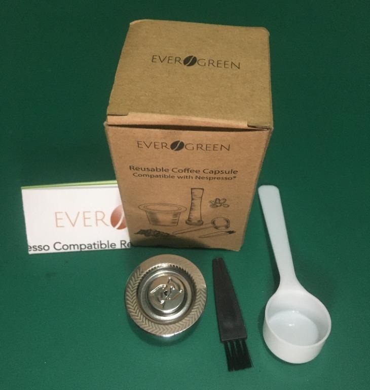 全新 Evergreen® Capsule for Nespresso® 咖啡機可重用不鏽鋼膠囊, 家庭電器, 廚房電器, 咖啡機及咖啡壺