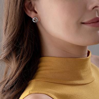 Gucci interlocking g sterling silver stud earrings store