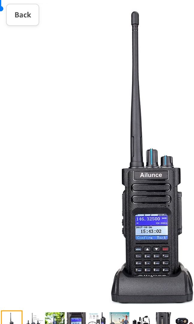 Ailunce HD1 DMR Radio,Amateur Radios,Dual Band Waterproof IP67 FM LCD  Recording SMS 3000 Channels 200000 Contacts 3200mAh (1 Pack), Mobile Phones   Gadgets, Walkie-Talkie on Carousell