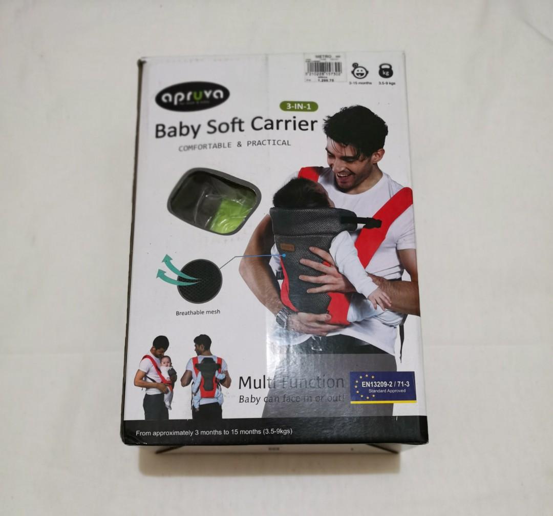 Apruva Sort Carrier (Category: Carriers & Slings) located in Taguig. Submitted by 2ndChanceSt (Listing ID 1121482788, Image 3). Description: Original Price is 1299.75 selling at a very low price.4 Slightly used >>> Comfortable and practical >>> Easily adjustable straps >>> Breathable mesh fabric lining allowing ventilation >>> From approximately 3mos to 15mos (3.5-9kgs) >>> Color: Fresh Green.