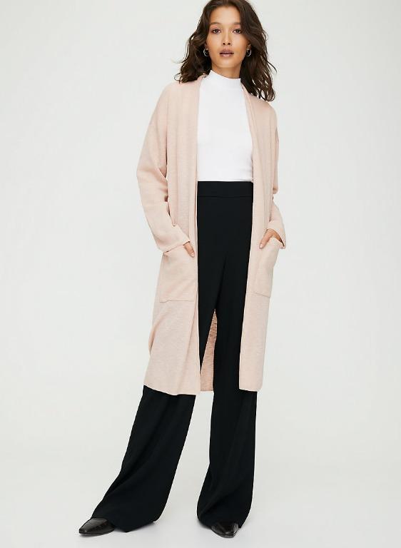 Aritzia Babaton Kirby Cardigan XS Grey No Belt