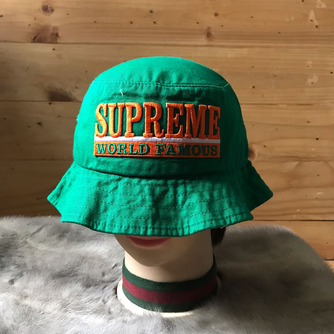 AUTH SUPREME WORLD FAMOUS BUCKET HAT 
