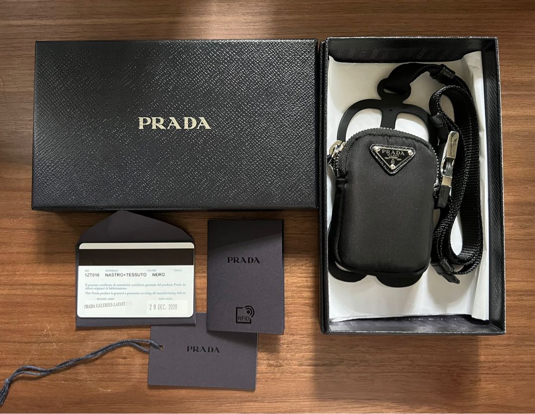 Authentic PRADA PHONE HOLDER with neck strap, Mobile Phones & Gadgets,  Mobile & Gadget Accessories, Cases & Sleeves on Carousell
