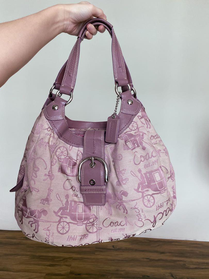 Coach horse and carriage satchel purse violet/purple k0993-F14481 |  #1691879128